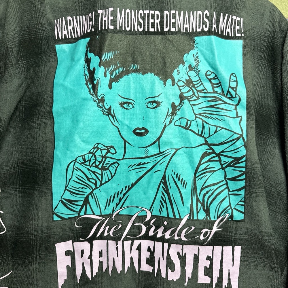 Bride of Frankenstein Graphic Hoodie - Black and Blue - Picture 3 of 4